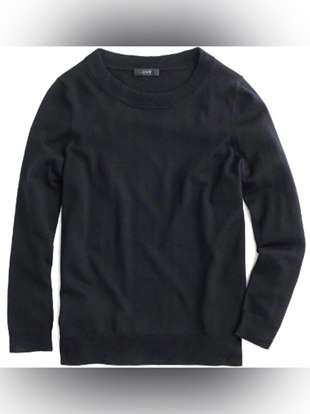 J.Crew Tippi Women’s 100% Merino Wool 3/4 Sleeve Black Crewneck Sweater Size XL